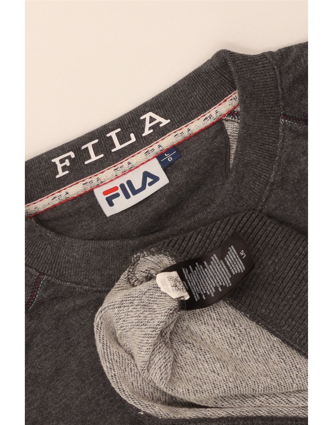 Ανδρικό γραφικό φούτερ Fila Jumper μεγάλο γκρι βαμβακερό