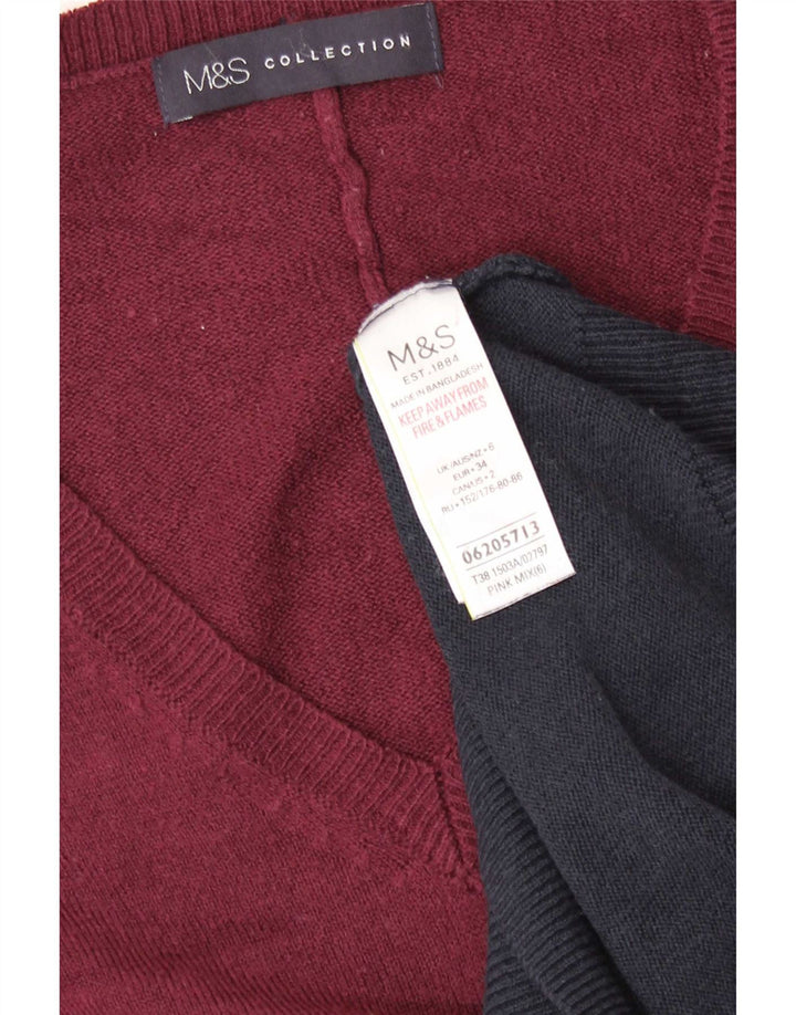 Marks & Spencer Γυναικείο πουλόβερ με λαιμόκοψη με λαιμόκοψη UK 6 XS πολύχρωμο