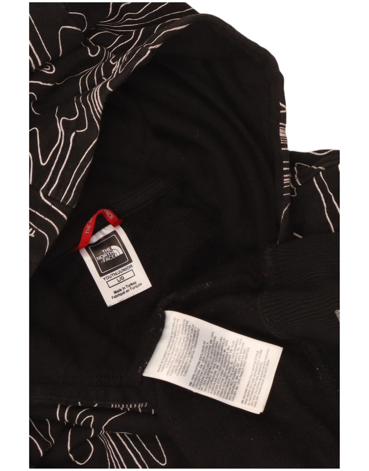 The North Face Boys Abstract Pattern Hoodie Jumper 11-12 ετών Large Black