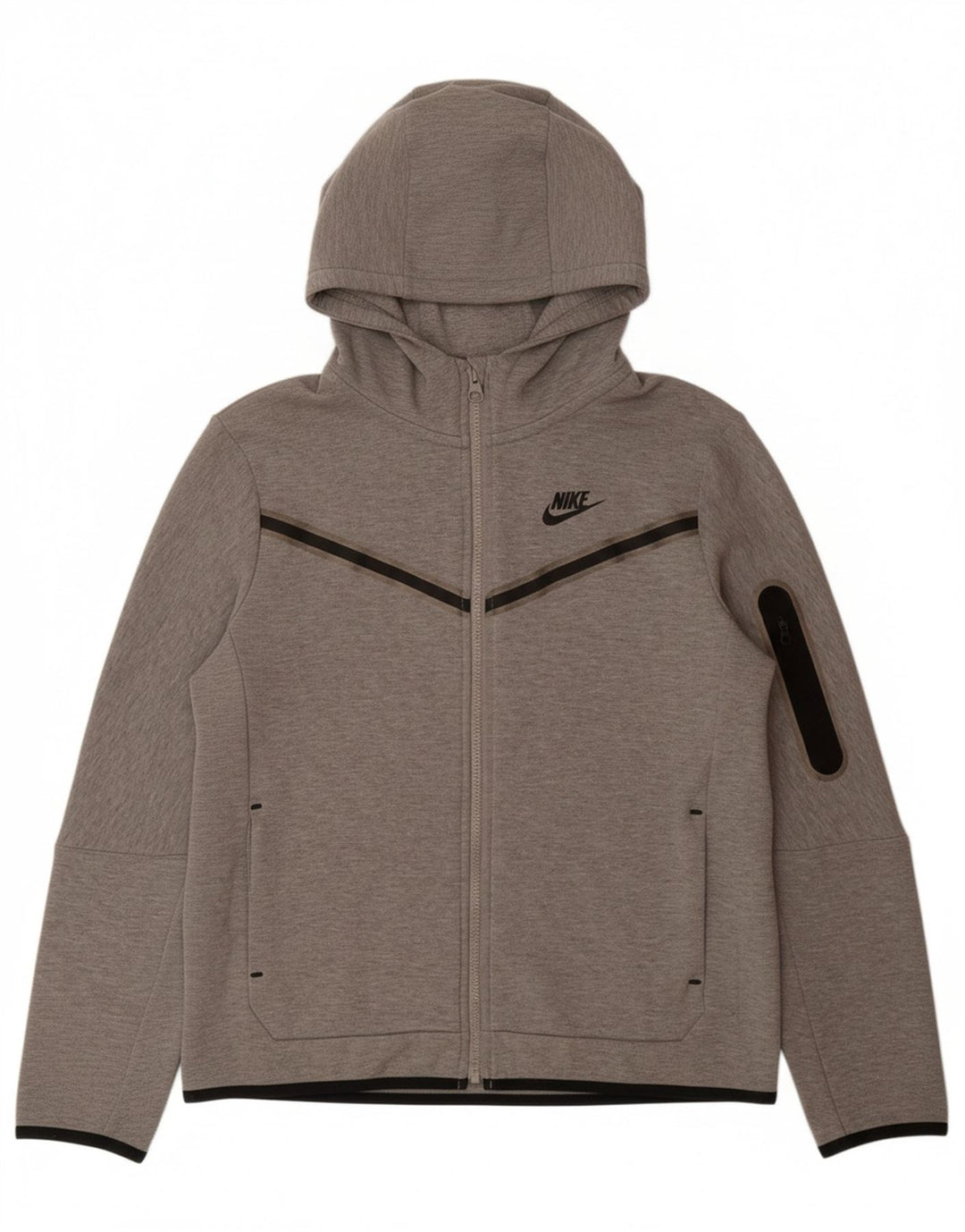 Πουλόβερ NIKE Boys Zip Hoodie 12-13 ετών μεγάλο γκρι βαμβακερό