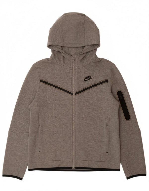 Πουλόβερ NIKE Boys Zip Hoodie 12-13 ετών μεγάλο γκρι βαμβακερό