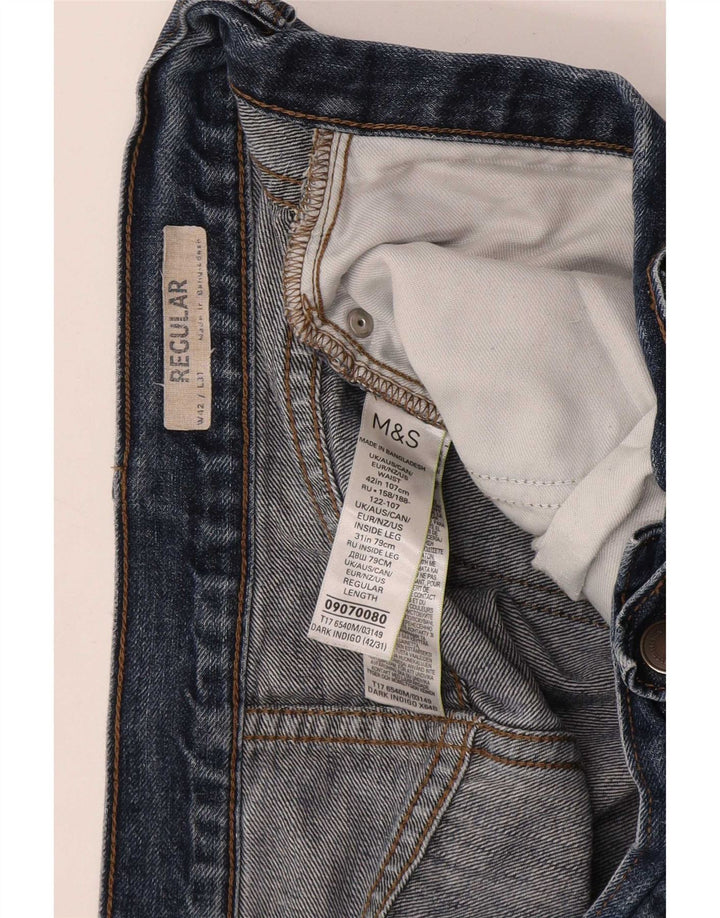 Ανδρικό τζιν κανονικό ίσιο Marks & Spencer W42 L31 Μπλε βαμβακερό
