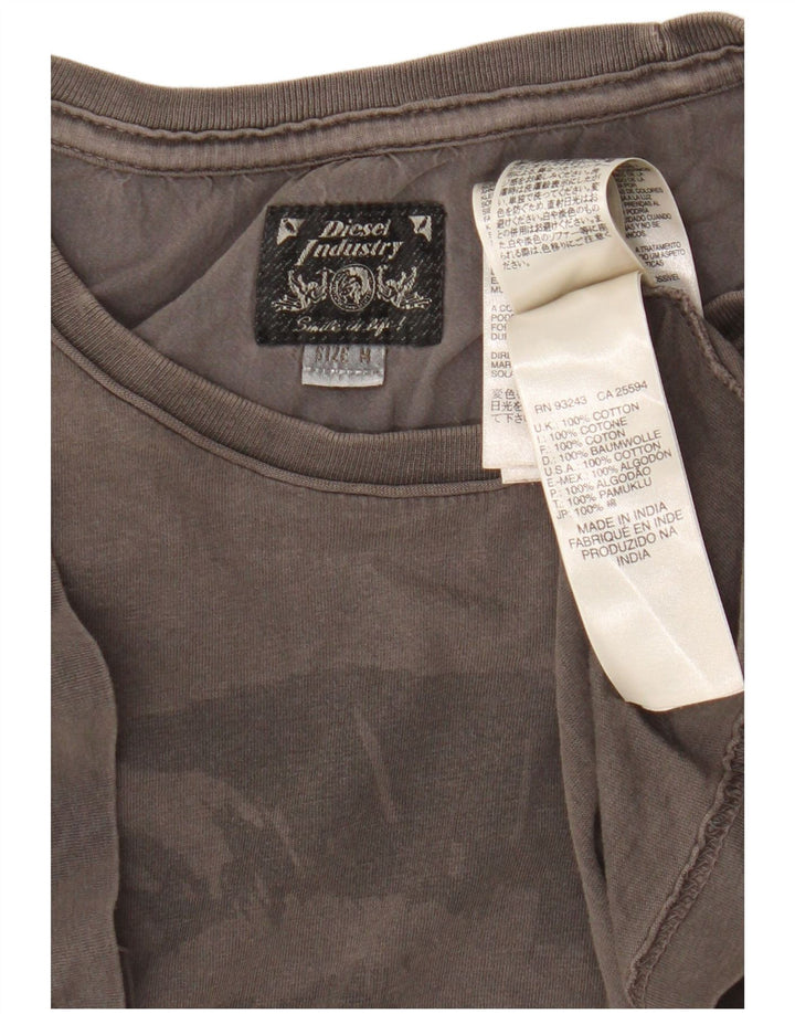 Ανδρικό γραφικό T-Shirt Diesel Top Μεσαίο γκρι βαμβακερό