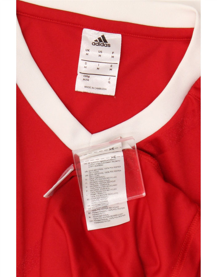 Adidas Mens Climalite Top Μακρύ μανίκι Μεσαίο κόκκινο πολυεστέρας