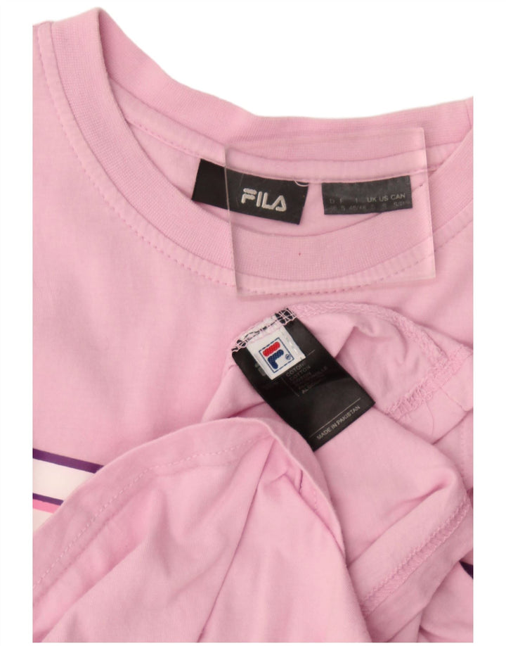 Ανδρικό γραφικό T-Shirt Fila Top Μικρό Ροζ
