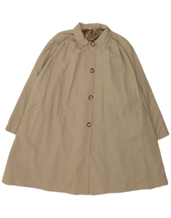 Vintage Γυναικεία Oversized Καμπαρντίνα UK 10 Small Beige Cotton