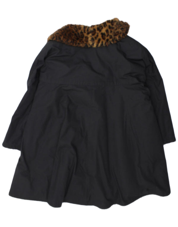 Vintage γυναικείο πανωφόρι UK 18 XL Μαύρο Animal Print