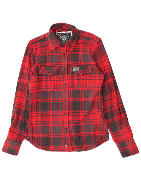 Superdry Ανδρικό πουκάμισο Ξυλοκόπος Φανελένιο XL Κόκκινο βαμβακερό