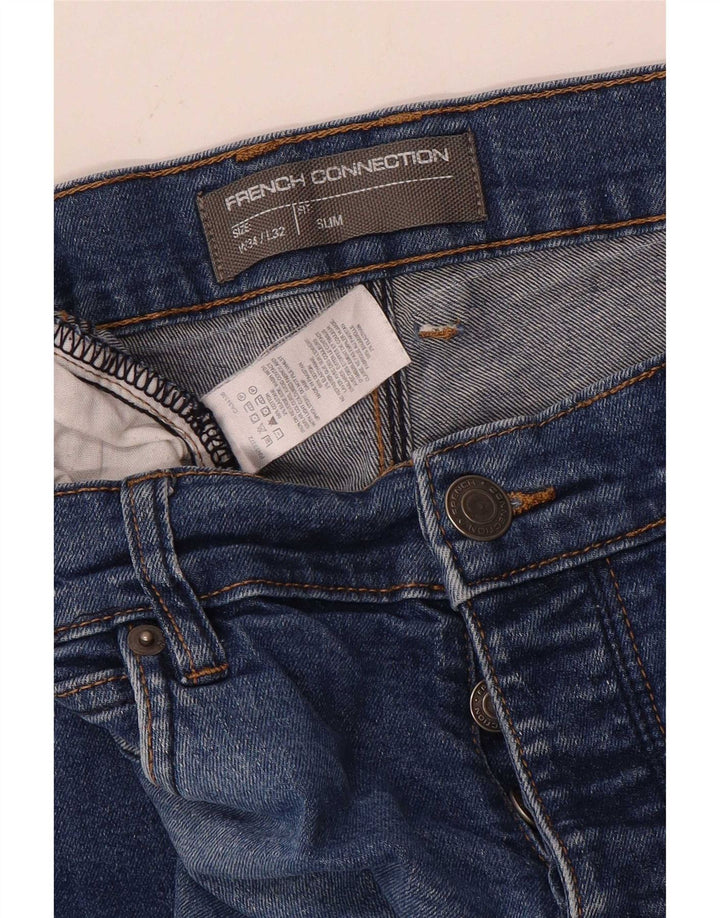 French Connection Ανδρικό Slim Jeans W34 L32 Μπλε βαμβακερό