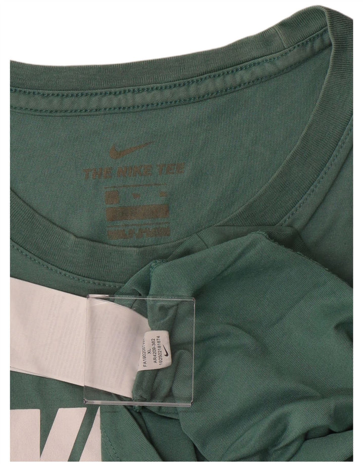 Ανδρικό γραφικό μπλουζάκι Nike XL πράσινο βαμβακερό