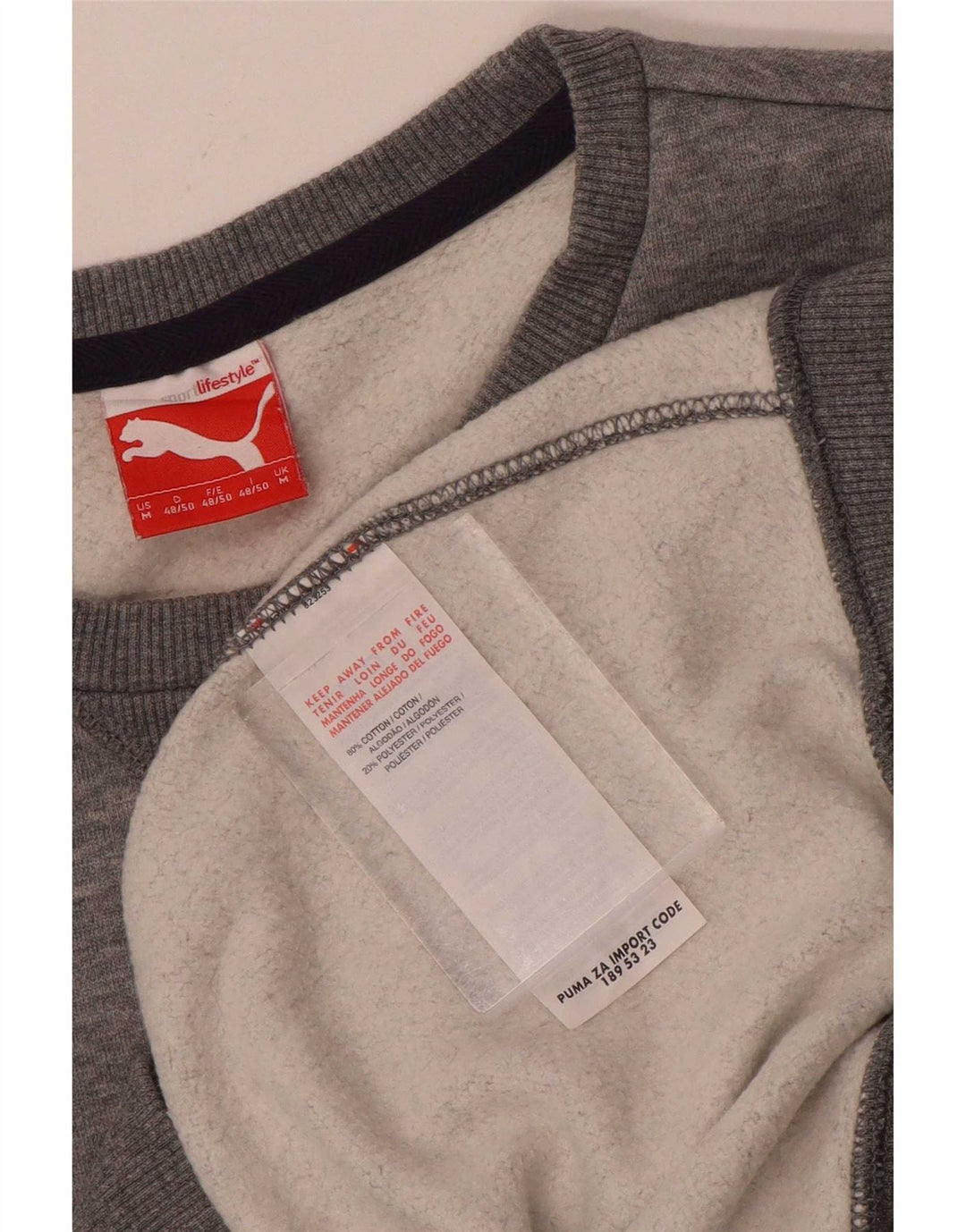 Ανδρική μπλούζα Puma Graphic Regular Fit Jumper Μεσαίο γκρι βαμβακερό