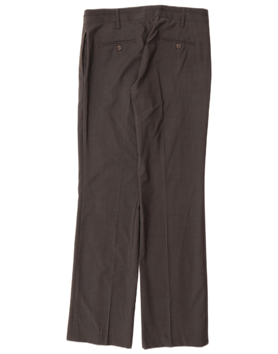 MASSIMO DUTTI Γυναικείο ίσιο παντελόνι EU 38 Small W28 L33 Γκρι μαλλί