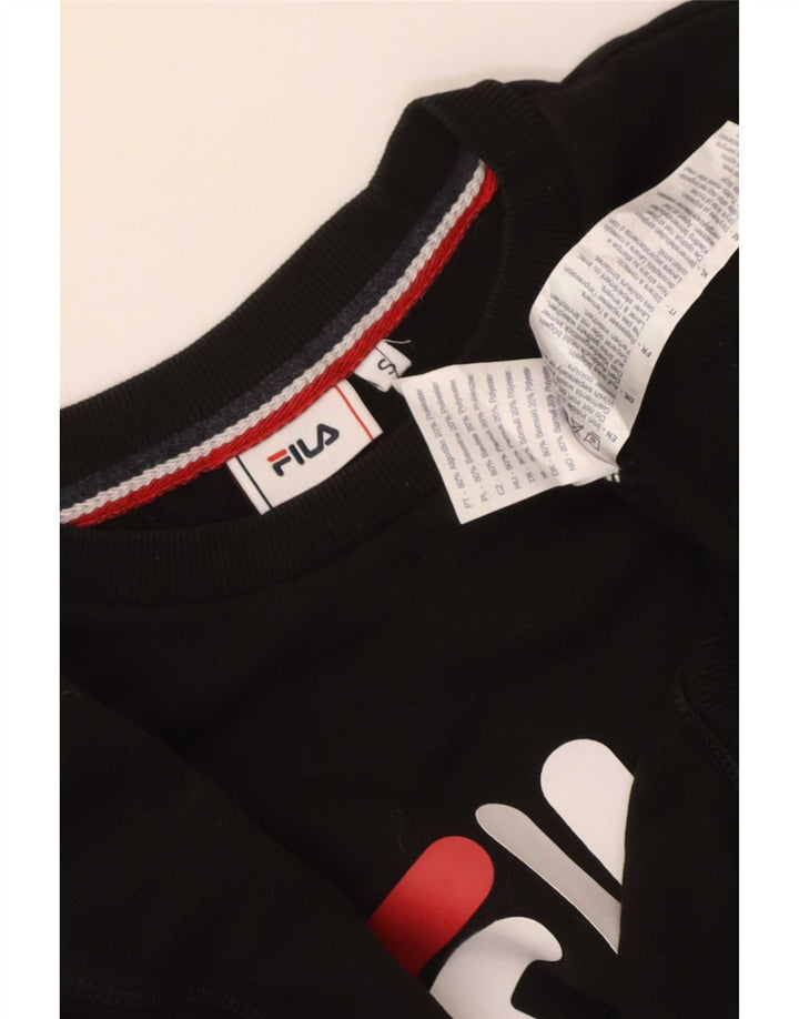 Ανδρικό γραφικό φούτερ Fila Jumper Μικρό μαύρο βαμβακερό