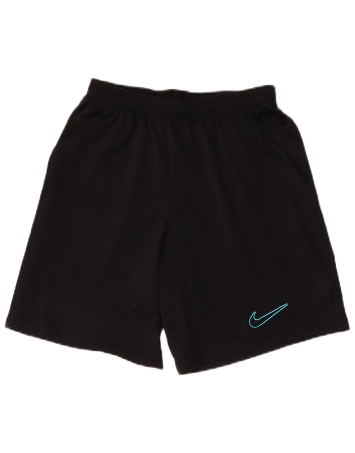 Λεπτό αθλητικό σορτς Nike Boys Dri Fit 10-11 ετών Μεσαίο μαύρο πολυεστέρα