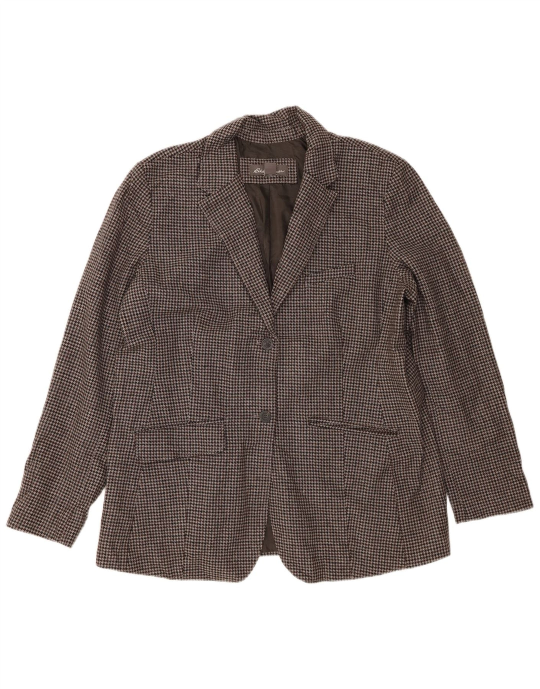 Eddie Bauer Γυναικείο σακάκι με 2 κουμπιά US 20 2XL Grey Houndstooth Wool