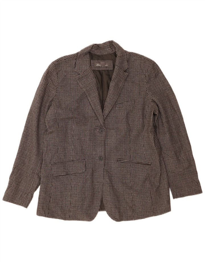 Eddie Bauer Γυναικείο σακάκι με 2 κουμπιά US 20 2XL Grey Houndstooth Wool