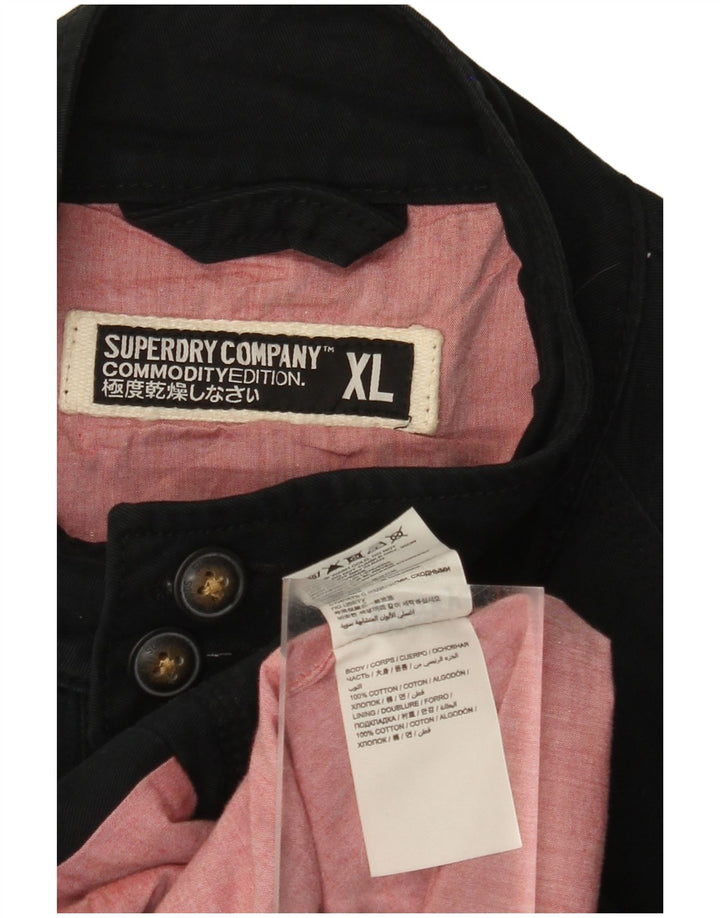 Ανδρικό μπουφάν SUPERDRY Bomber UK 42 XL Navy Blue Cotton