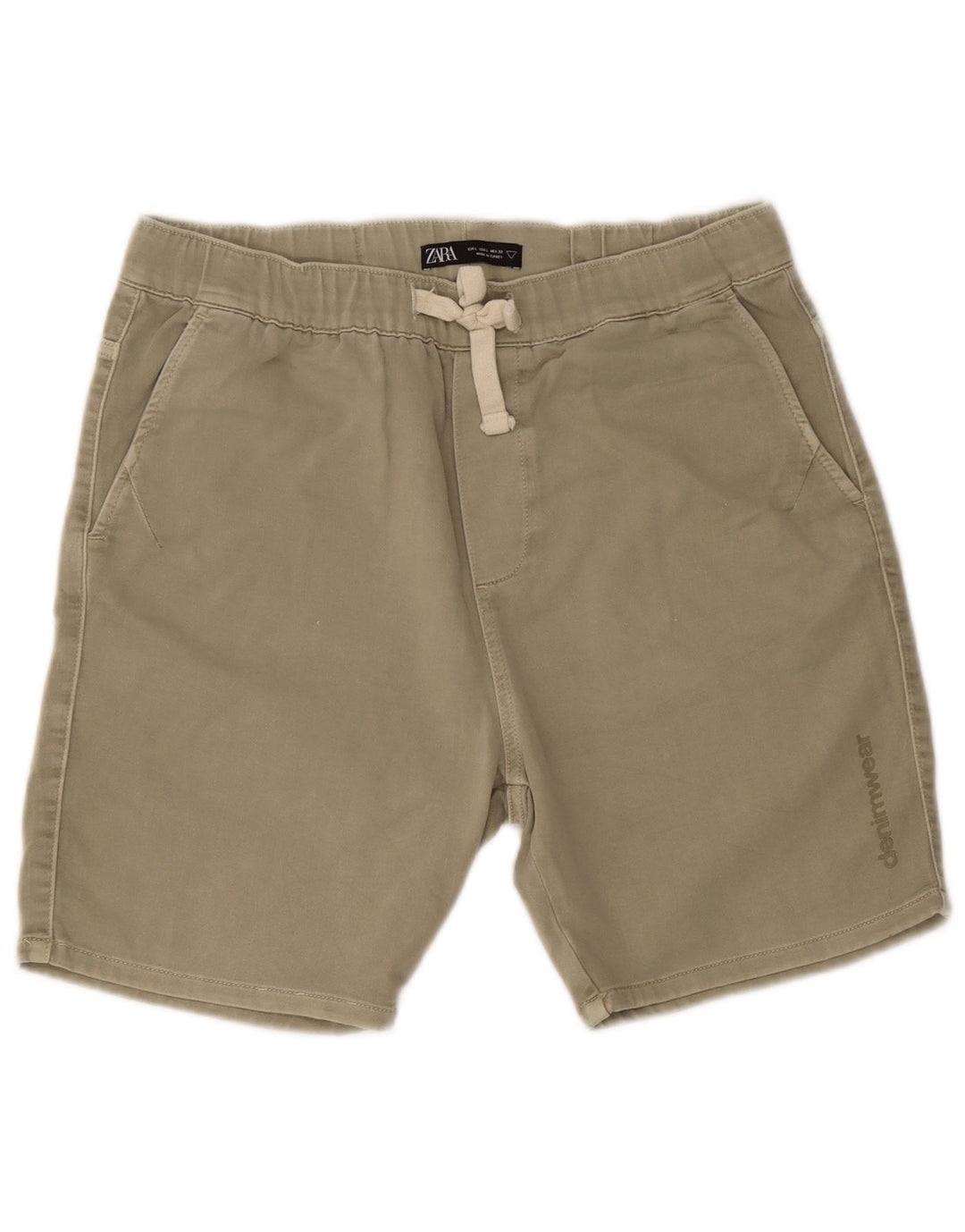 Zara Ανδρικό Σορτς Chino Large W32 Χακί
