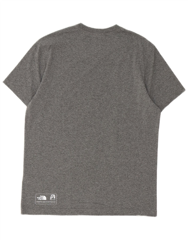 THE NORTH FACE Ανδρικό γραφικό T-Shirt Top Μεσαίο γκρι βαμβακερό