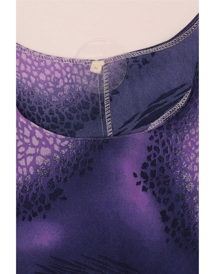 Vintage γυναικεία αμάνικη μπλούζα τοπ IT 44 Medium Purple Spotted