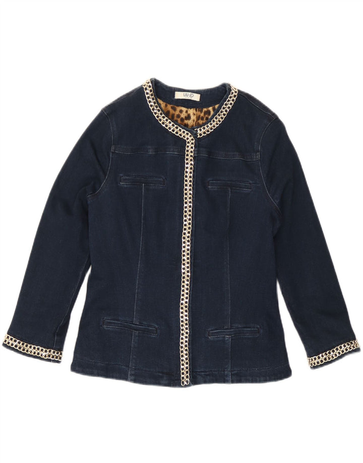 Liu Jo Γυναικείο Τζιν μπουφάν 3/4 μανίκι UK 10 Small Navy Blue