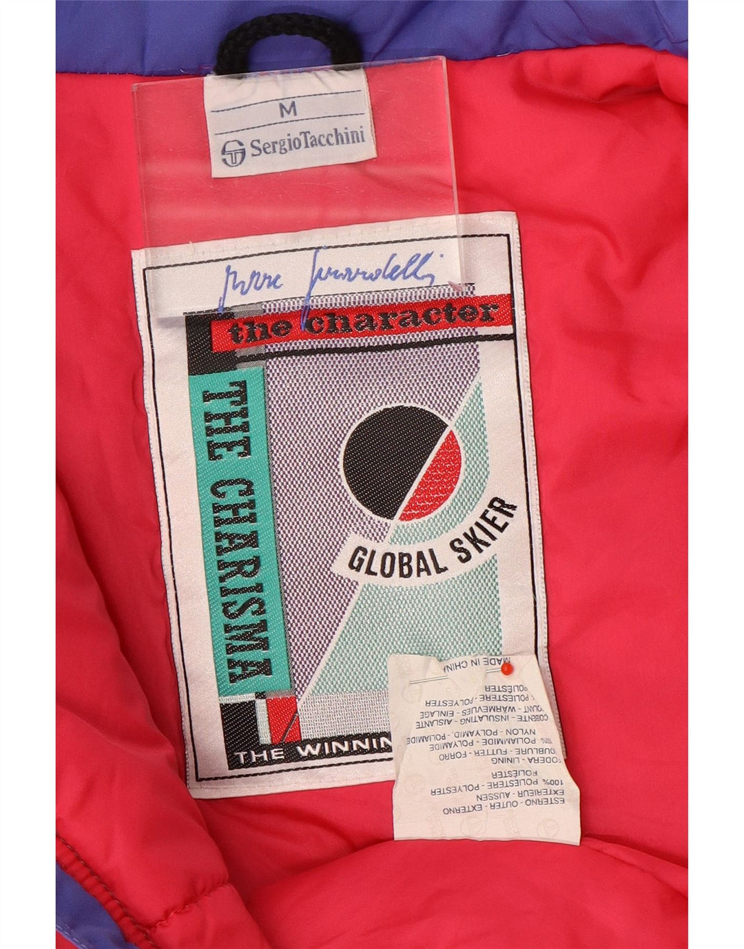 Sergio Tacchini Ανδρικό μπουφάν σκι UK 38 Medium Blue Colorblock Polyester