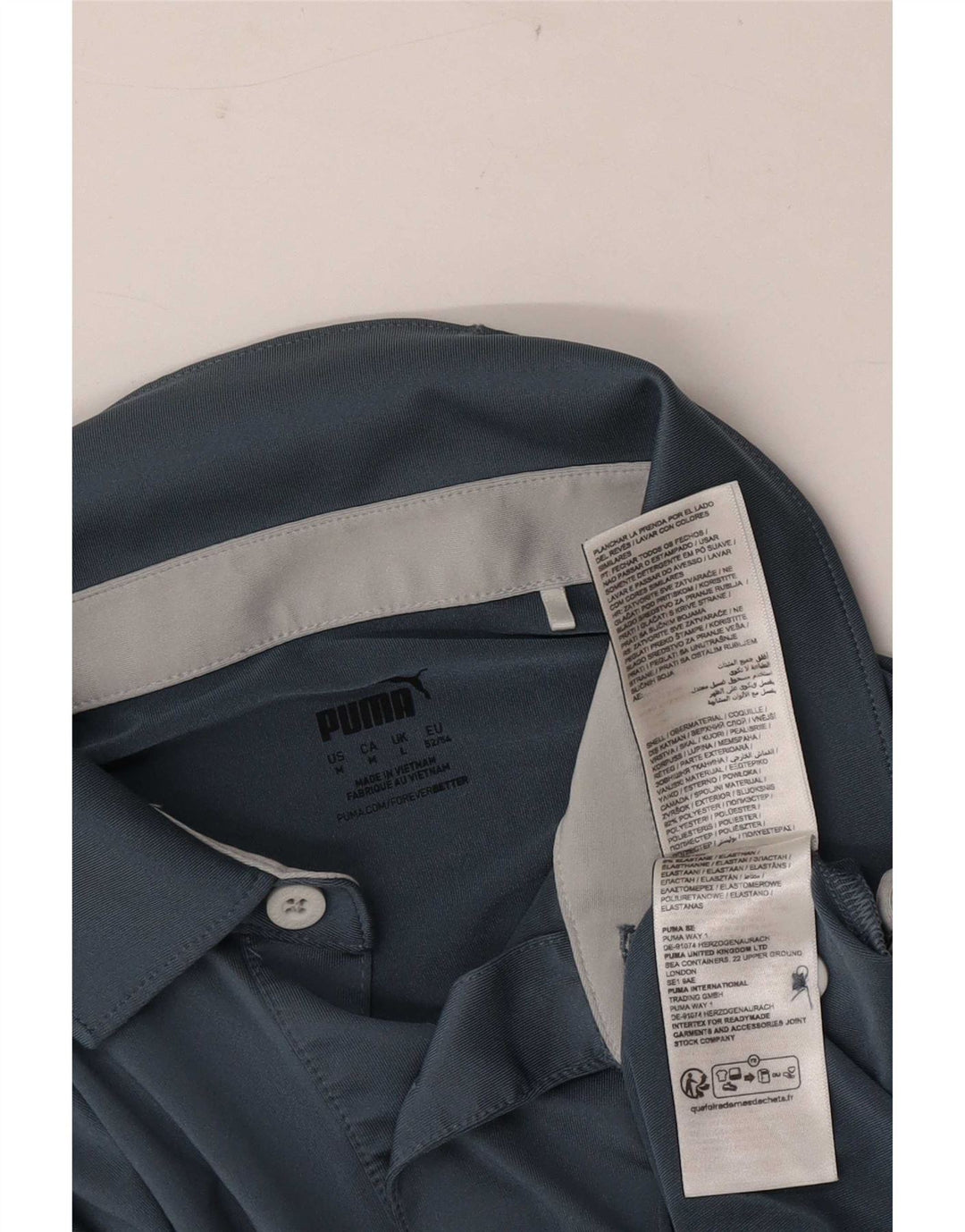 Ανδρικό πουκάμισο Polo Puma με μεγάλο μπλε ναυτικό χρώμα πολυεστέρα