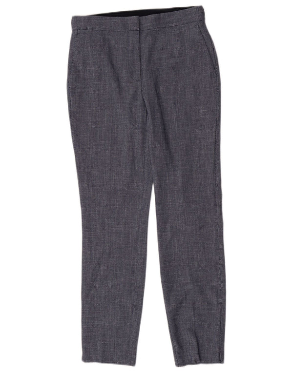Zara Γυναικείο Slim Suit Παντελόνι Small W26 L27 Navy Blue Geometric Polyester