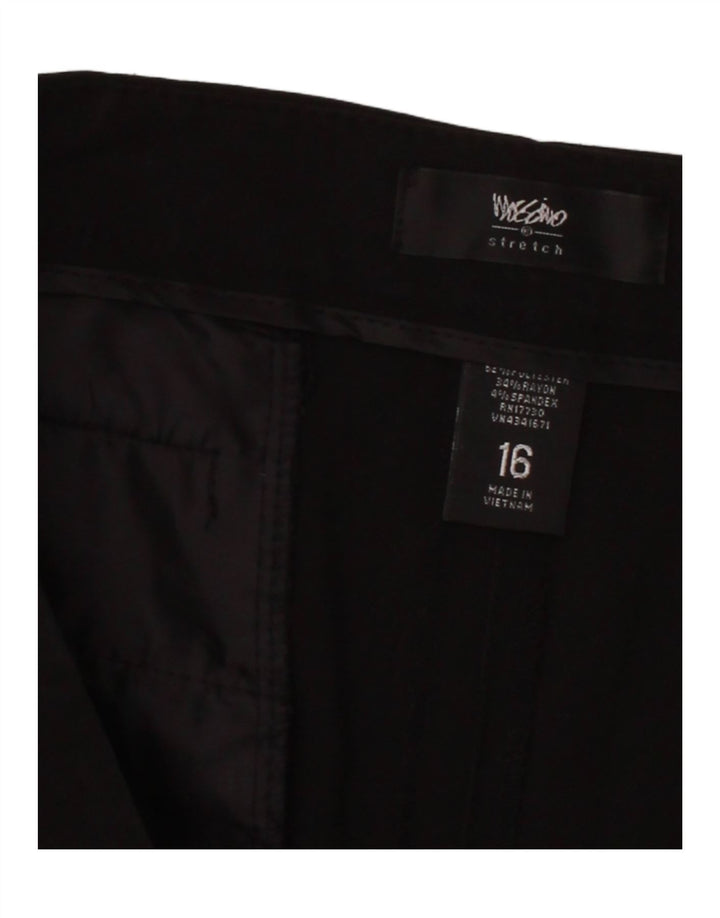 MOSSIMO Womens Bootcut Casual Trousers US 16 2XL W40 L32 Black Polyester Vintage Mossimo and Second-Hand Mossimo from Messina Hembry 