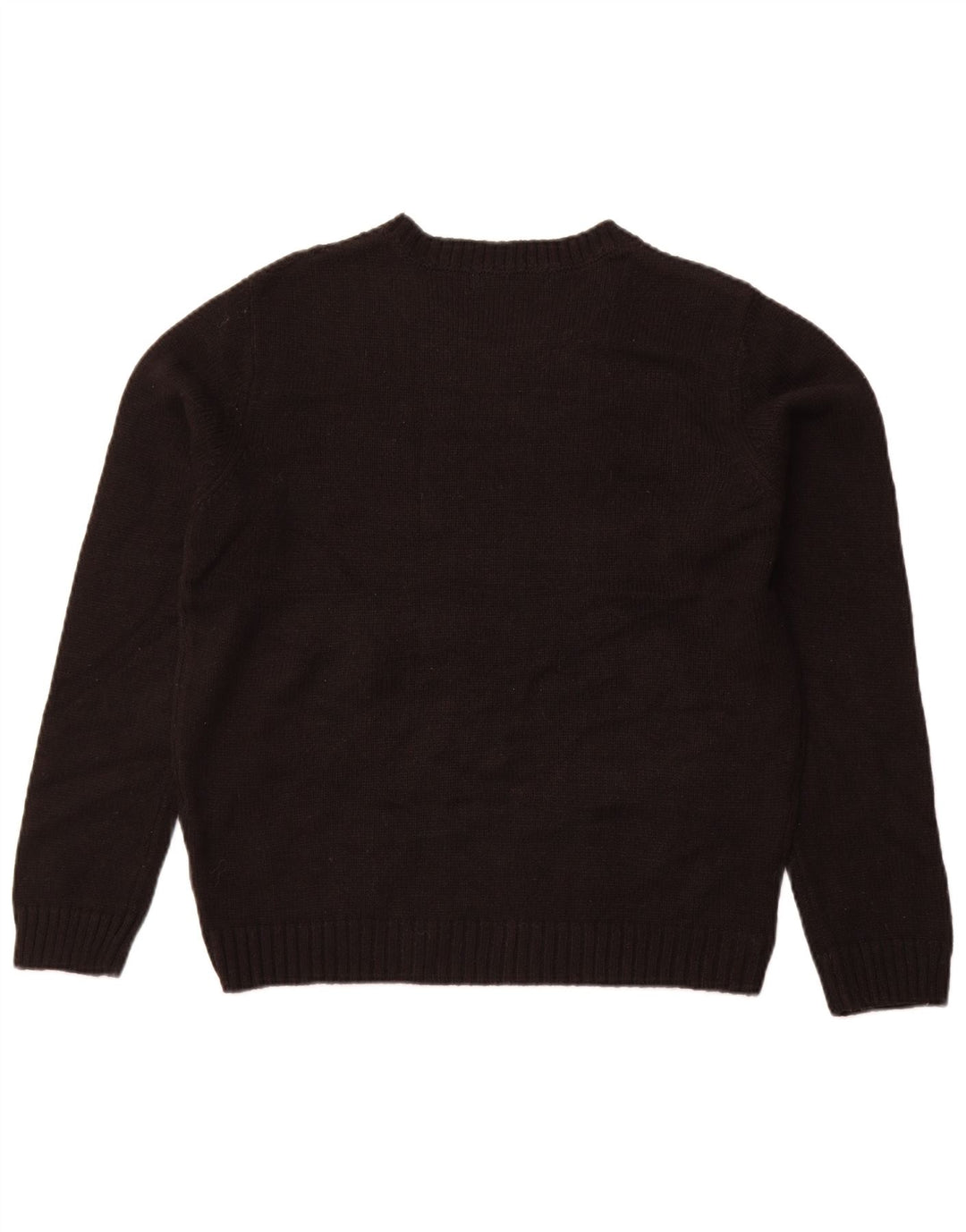 Zara Γυναικείο πουλόβερ με λαιμόκοψη UK 14 Large Μαύρο Ακρυλικό