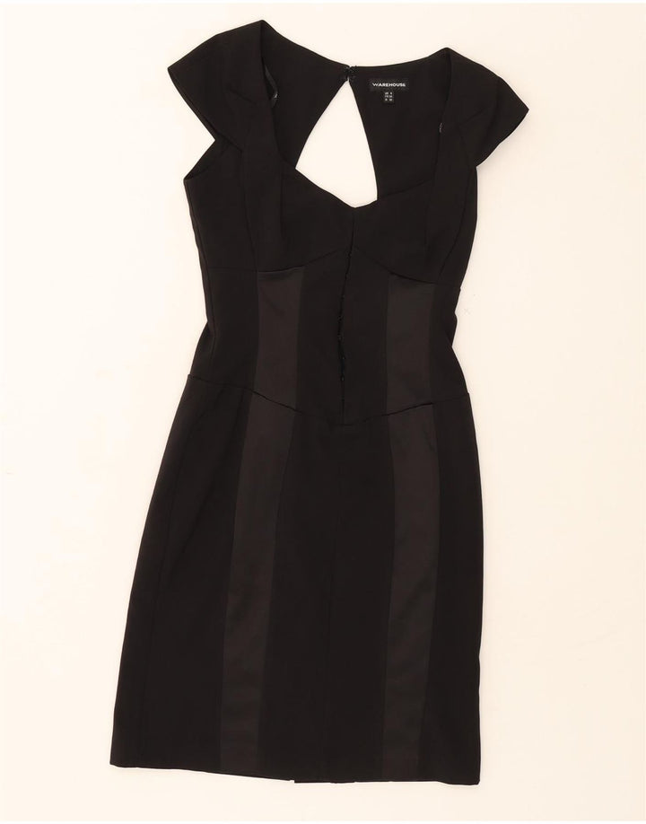 WAREHOUSE Womens Sheath Dress UK 6 XS Black Polyester Vintage Warehouse and Second-Hand Warehouse from Messina Hembry 