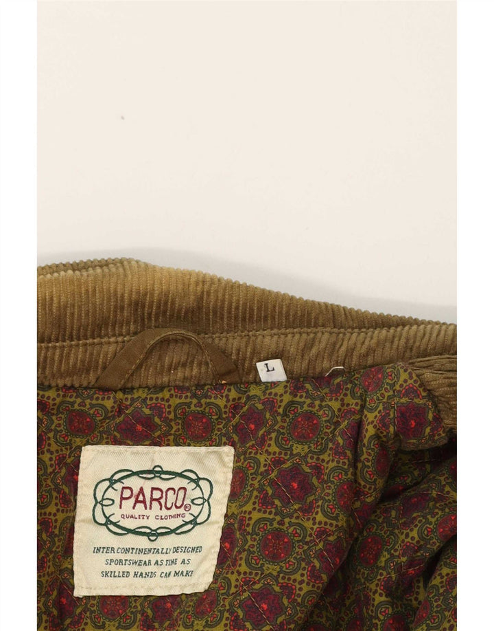Vintage Mens Utility Jacket UK 40 Large Brown Βαμβακερό