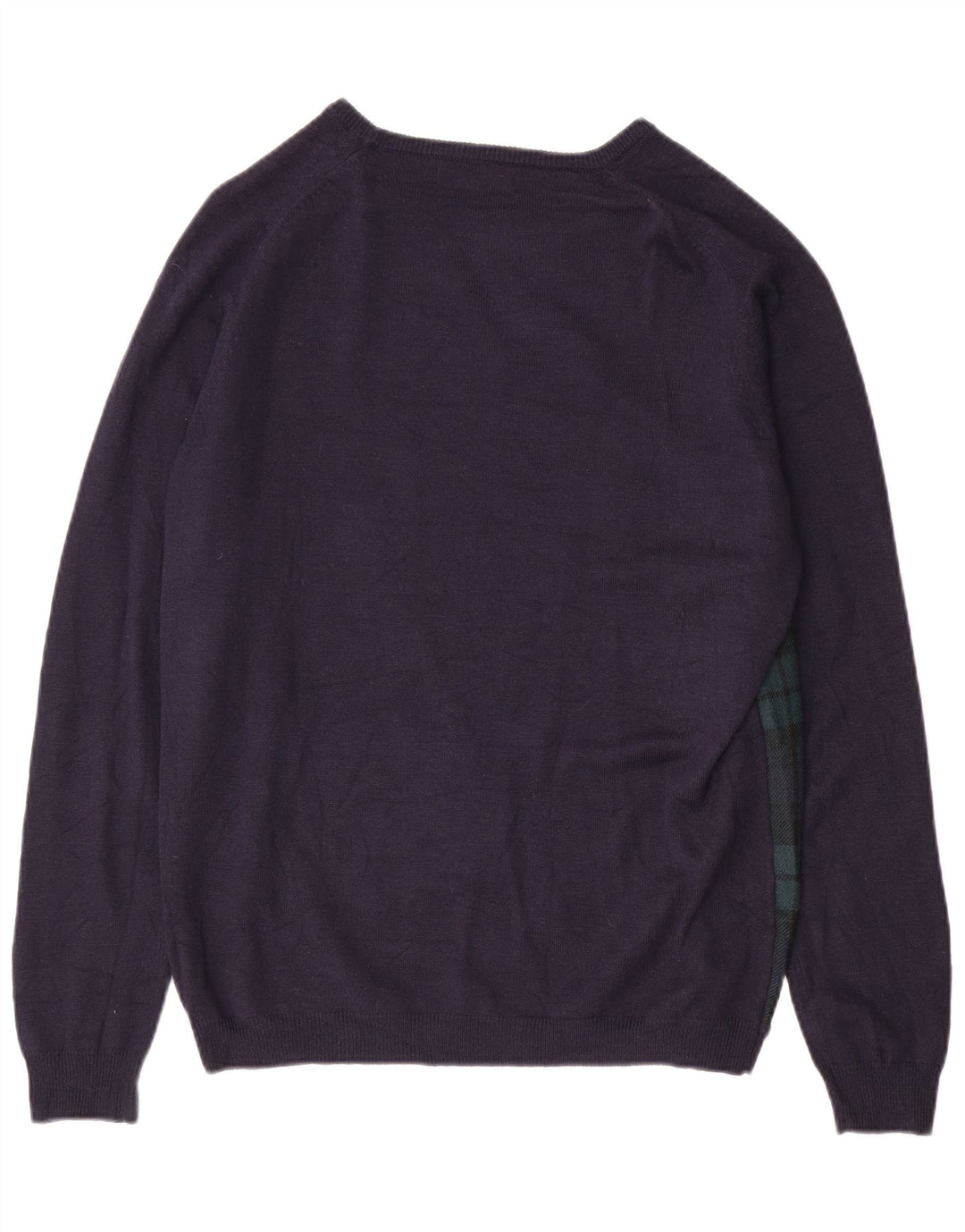 Ανδρικό πουλόβερ ZARA Boat Neck Jumper XL Navy Blue Check