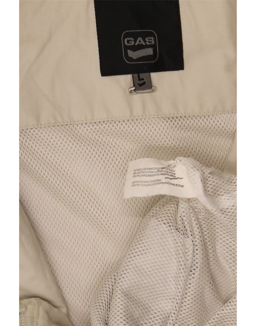 Ανδρικό Gas Hooded Bomber Jacket UK 40 μεγάλο λευκό βαμβακερό