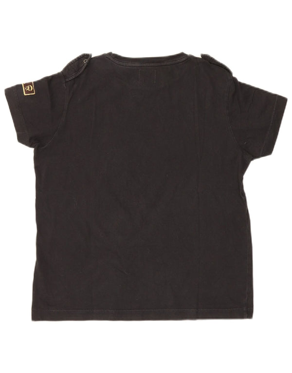 Datch Girls Military Graphic T-shirt Top 11-12 Years Large Black