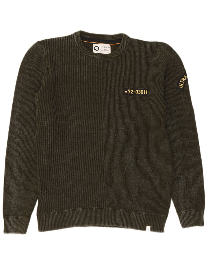 Jack & Jones Ανδρικό πουλόβερ με λαιμόκοψη, μεσαίο βαμβακερό