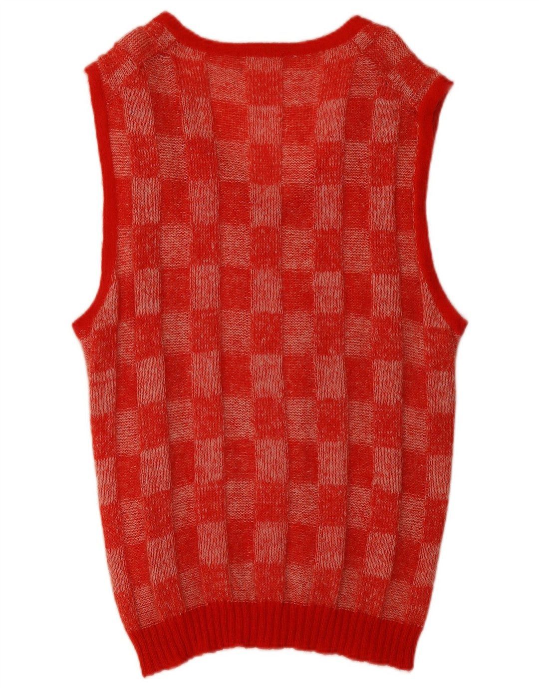 Vintage γυναικείο γιλέκο Longline Tank Top UK 14 Medium Red Geometric