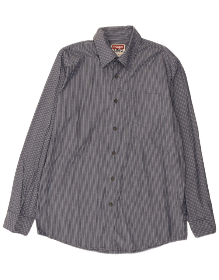 Ανδρικό πουκάμισο Wrangler με μεγάλο μπλε βαμβακερό ρίγες