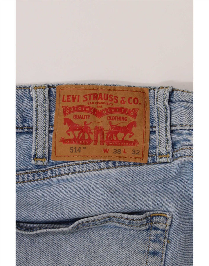 Levi's Mens 514 Straight Jeans W38 L32 Μπλε Βαμβακερό