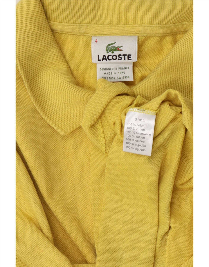 Ανδρικό πουκάμισο πόλο Lacoste Νούμερο 4 Μεσαίο κίτρινο βαμβακερό