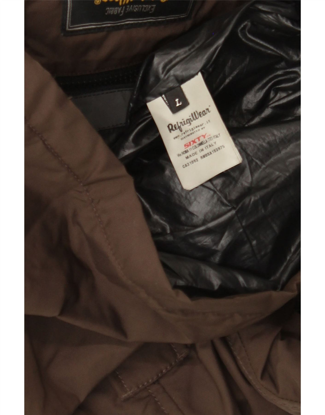Ανδρικό μπουφάν REFRIGIWEAR Utility UK 40 Large Brown Colorblock Polyamide