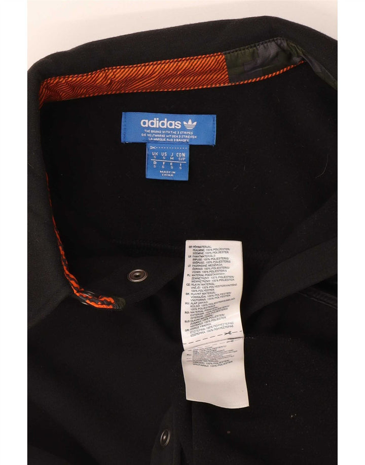 Ανδρικό πουκάμισο Adidas από μικρό μαύρο πολυεστέρα