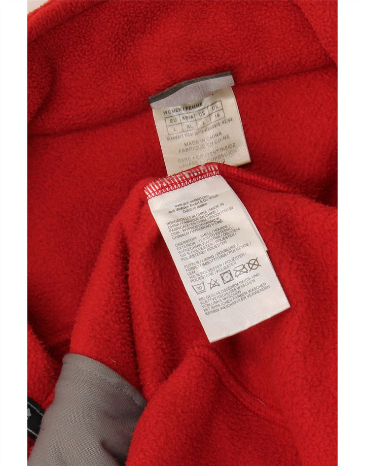 Jack Wolfskin Γυναικεία επένδυση Fleece Jacket UK 16 Large Red Polyester