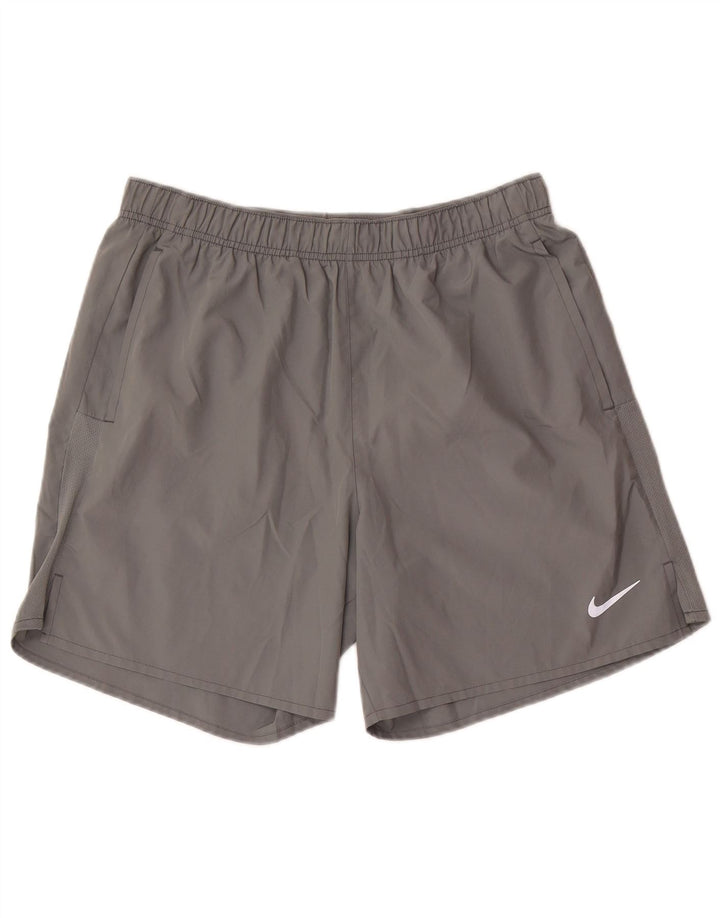 Ανδρικό αθλητικό σορτς Nike Dri Fit με μεγάλο γκρι πολυεστέρα