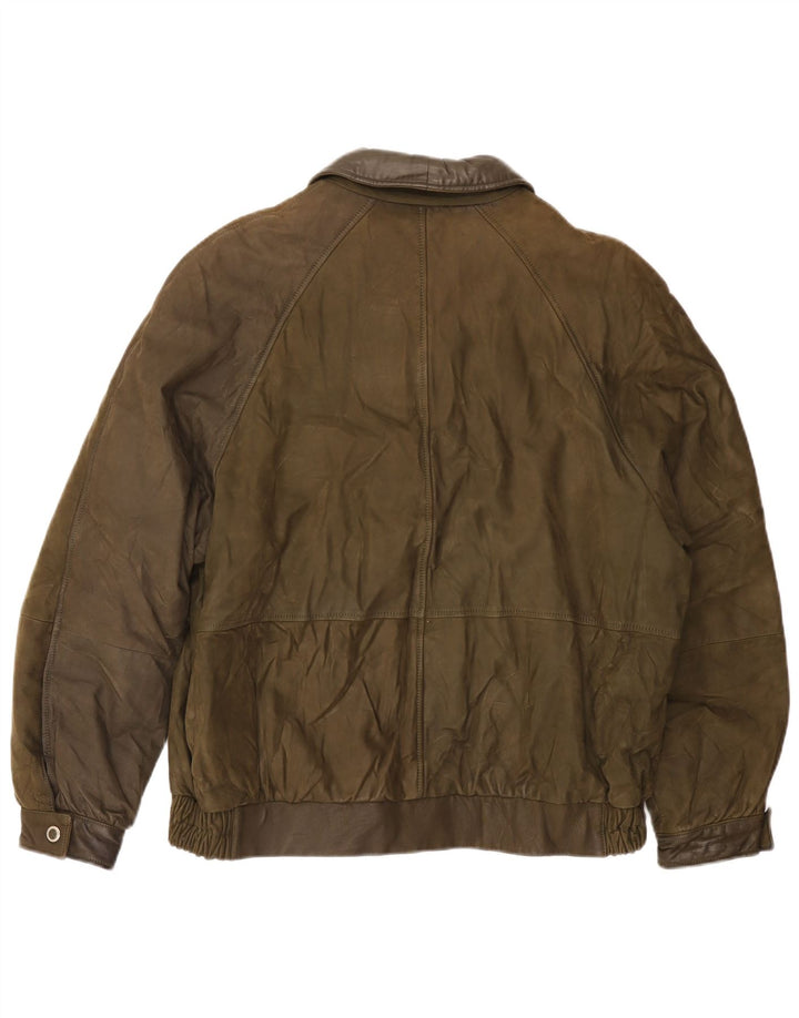 Vintage Ανδρικό Δερμάτινο Μπουφάν UK 42 XL Πράσινο
