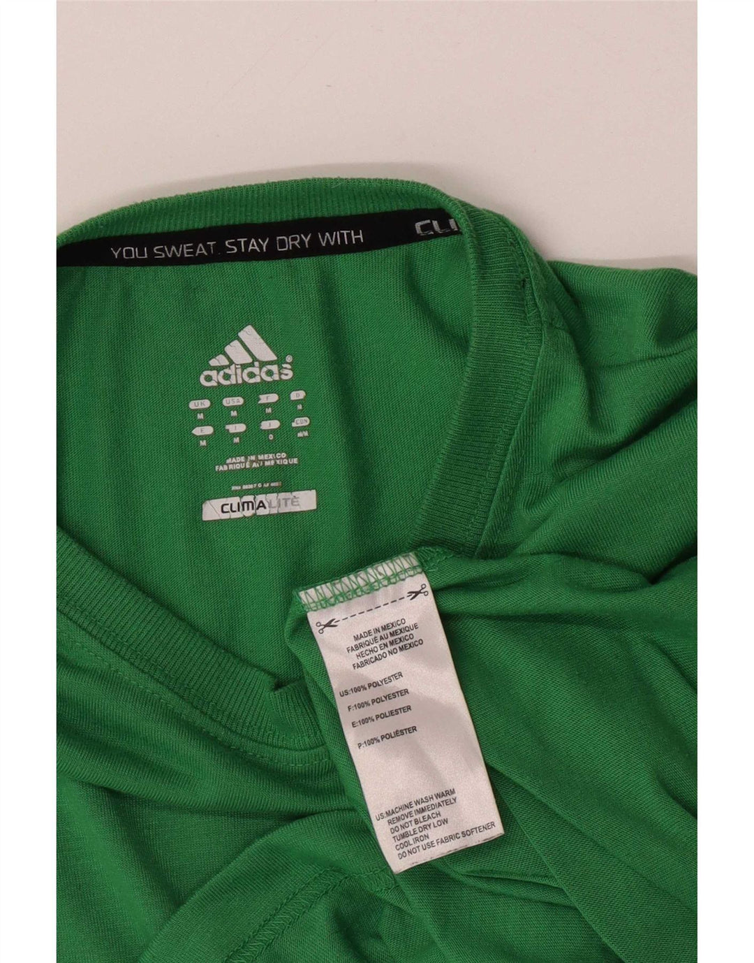 Ανδρικό T-Shirt Climalite Adidas Top μεσαίο πράσινο πολυεστέρας