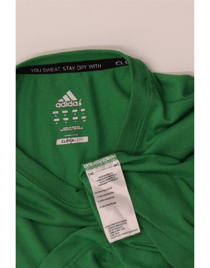 Ανδρικό T-Shirt Climalite Adidas Top μεσαίο πράσινο πολυεστέρας