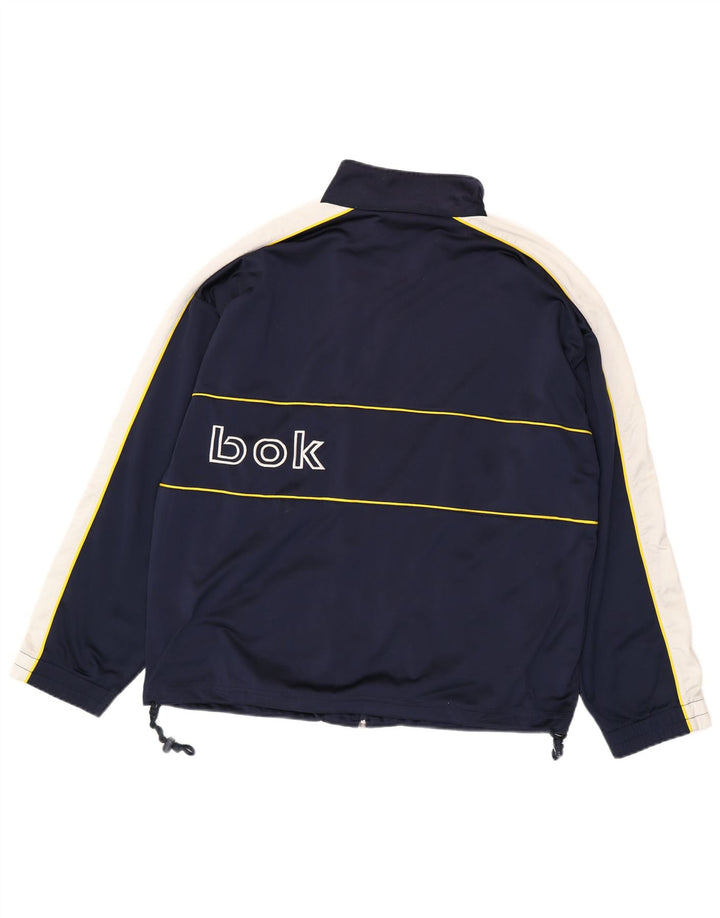 Ανδρική φόρμα γυμναστικής με γραφικά Reebok Top Jacket Medium Navy Blue Colourblock