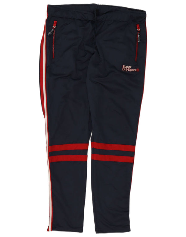 Ανδρική φόρμα γραφικής Superdry Παντελόνι XL Navy Blue ριγέ πολυεστέρας