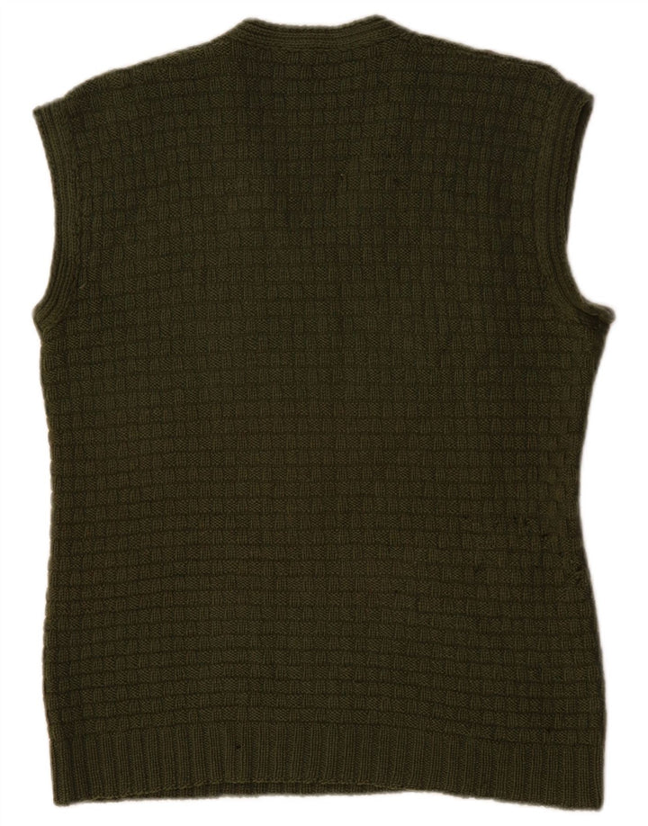 VINTAGE Γυναικείο Γιλέκο Tank Top UK 14 Medium Green